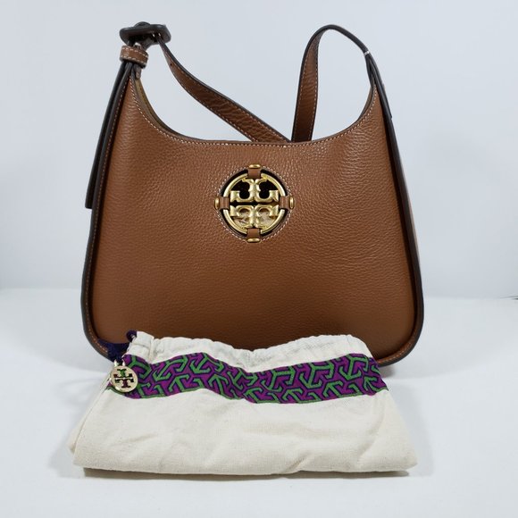 Tory Burch Handbags - Tory Burch Miller Leather Hobo Bag - Tan